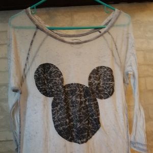 Official Disney Sheer Deep Scoop Neck Shirt